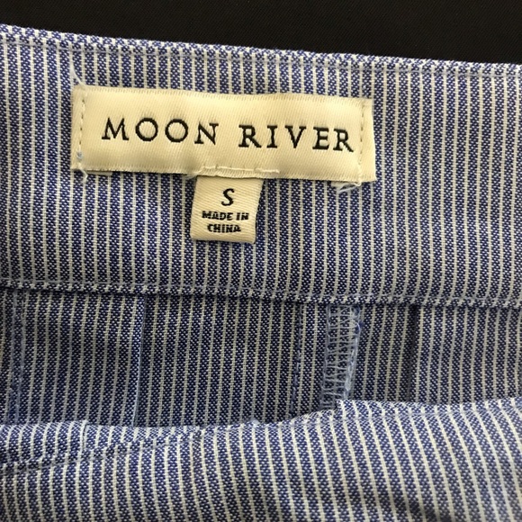 New high waisted crop pant button detail Shop bop wide leg small spring summer - Picture 4 of 11